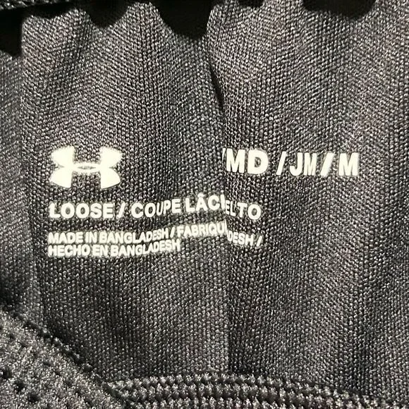 Under Armour Youth Boy's Loose Athletic Shorts Basketball Gym Black Size Medium - Picture 3 of 3